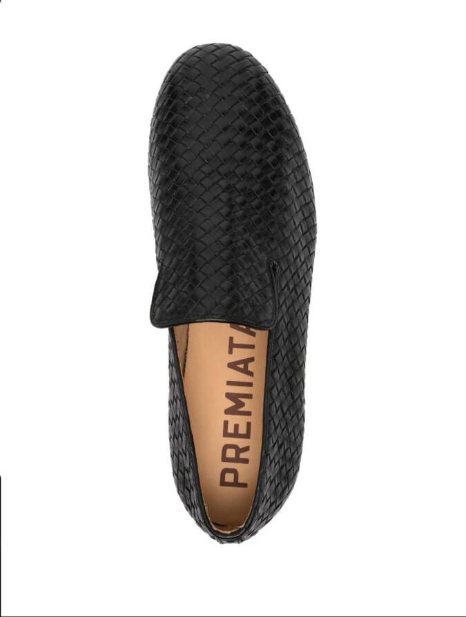 Premiata Geweven leren slippers Zwart