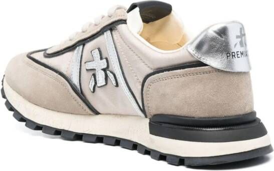 Premiata John Low sneakers met logopatch Beige