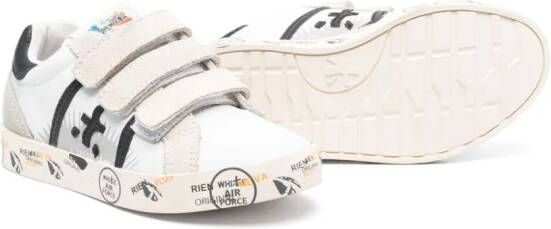 Premiata Kids Andy sneakers met klittenband Wit