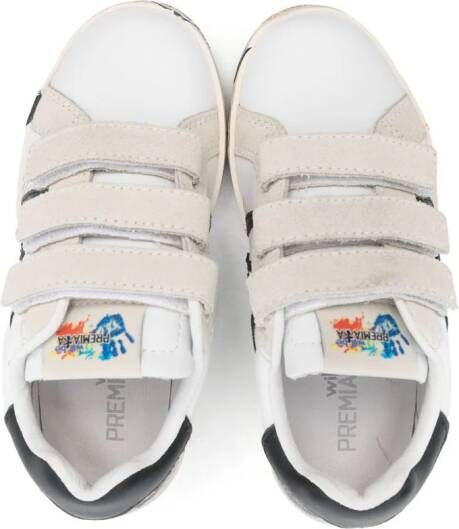 Premiata Kids Andy sneakers met klittenband Wit