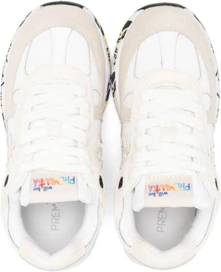 Premiata Kids Robin sneakers met vlakken Beige