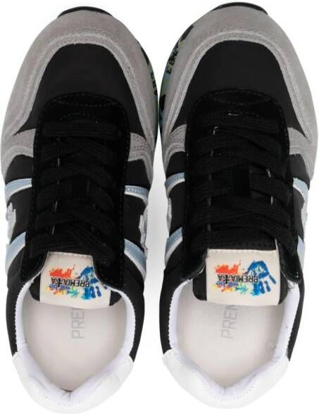 Premiata Kids Sky leren sneakers Zwart