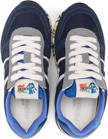 Premiata Kids Sky sneakers met logopatch Groen