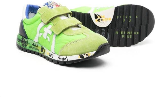 Premiata Kids Sneakers met klittenband Groen