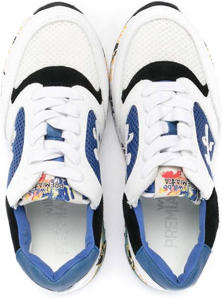 Premiata Kids Zac low-top sneakers Wit