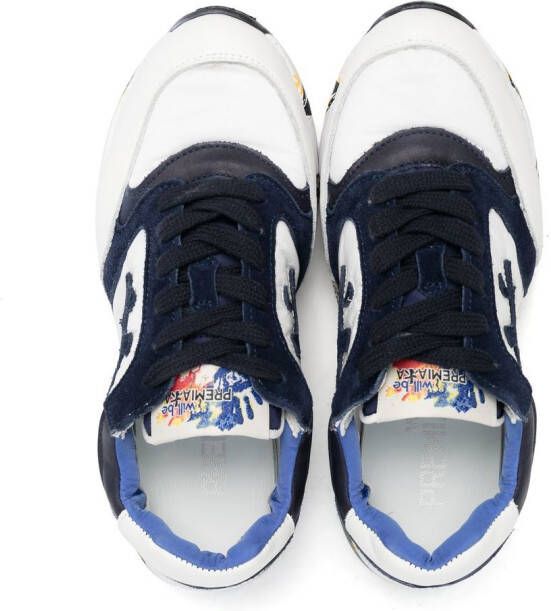 Premiata Kids Zac sneakers met vlakken Wit