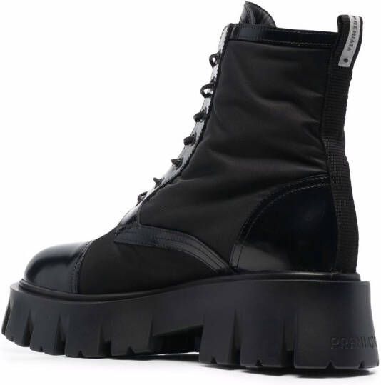 Premiata Laarzen met chunky zool Zwart