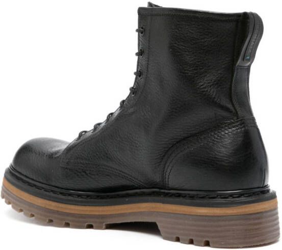 Premiata Leren combat boots Zwart