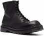 Premiata Leren veterlaarzen Zwart - Thumbnail 2