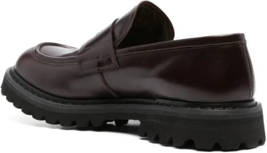 Premiata Loafers met logopatch Bruin