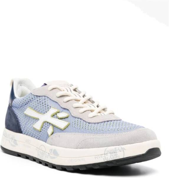 Premiata Low top sneakers met logo-applicatie Blauw