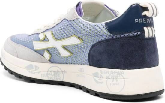 Premiata Low top sneakers met logo-applicatie Blauw