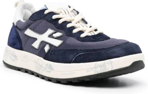 Premiata Low top sneakers met logo-applicatie Blauw