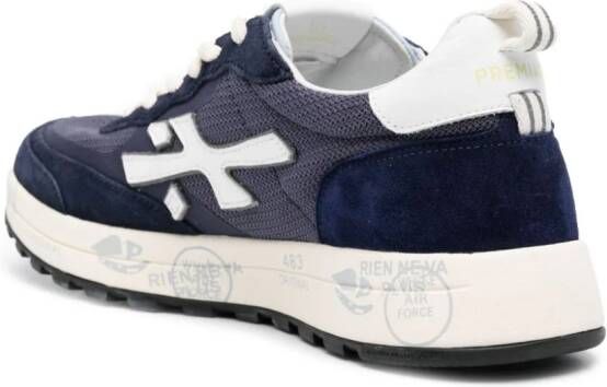 Premiata Low top sneakers met logo-applicatie Blauw