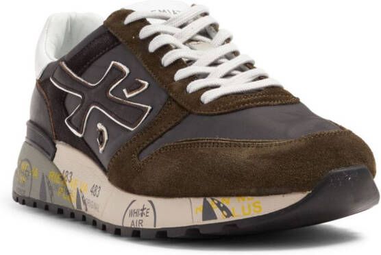 Premiata Mick suède sneakers met logoprint Bruin