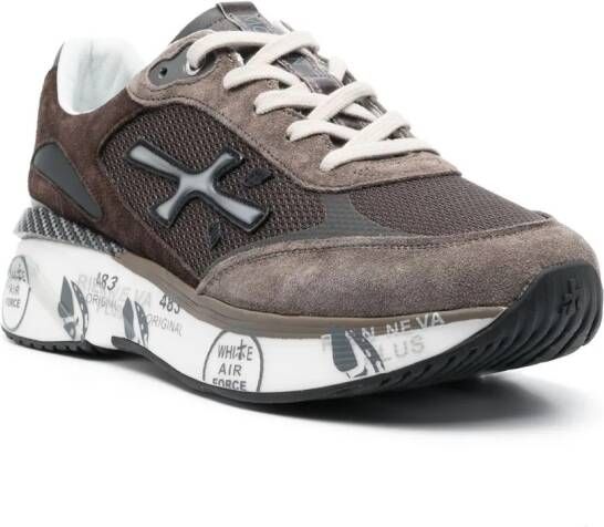 Premiata Moe Run sneakers met logoprint Bruin