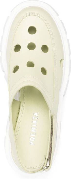 Premiata Slingback muiltjes met plateauzool Groen