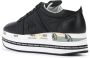 Premiata Beth 3873 sneakers met logopatch Zwart - Thumbnail 3