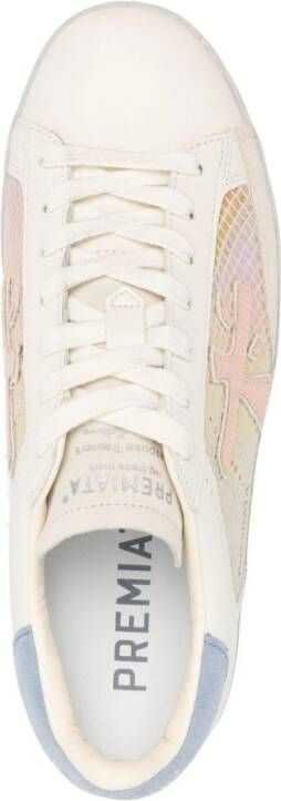 Premiata Steven sneakers met iriserend detail Wit