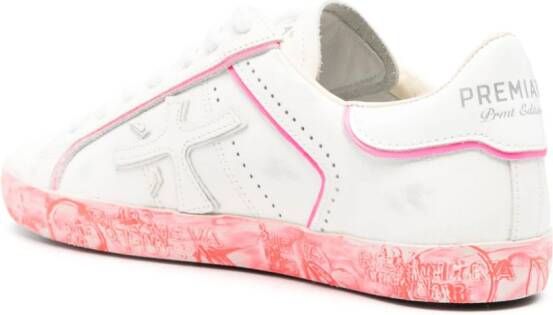 Premiata Stevend gerafelde sneakers Wit