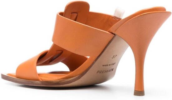 Premiata Stiletto leren sandalen Oranje