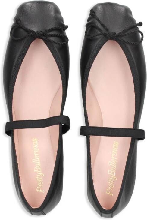 Pretty Ballerinas Leren ballerina's Zwart