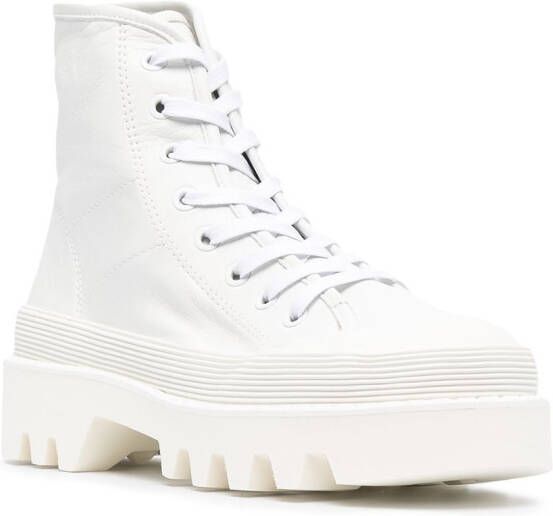 Proenza Schouler Combat boots met chunky zool Wit