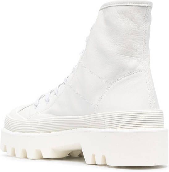 Proenza Schouler Combat boots met chunky zool Wit