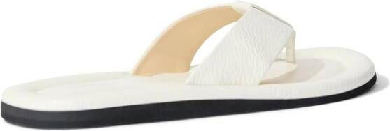 Proenza Schouler Cooper leren teenslippers Wit