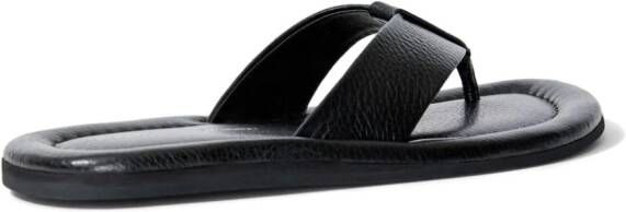 Proenza Schouler Cooper leren teenslippers Zwart