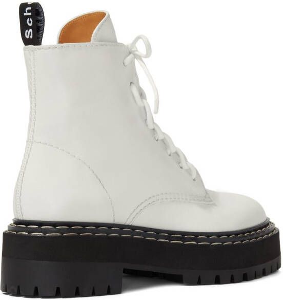 Proenza Schouler Leren combat boots Wit