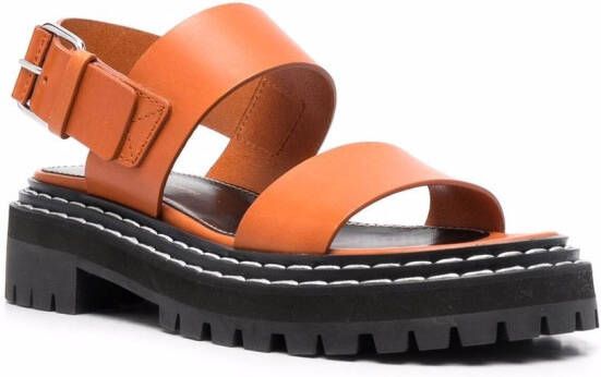 Proenza Schouler Leren sandalen Oranje