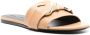 Proenza Schouler Leren slippers met monogram Beige - Thumbnail 2
