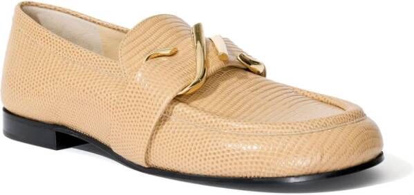 Proenza Schouler Loafers met monogram-plakkaat Beige