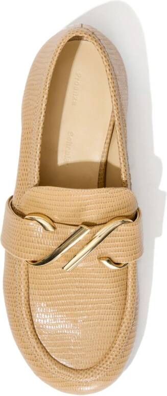 Proenza Schouler Loafers met monogram-plakkaat Beige