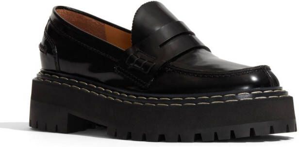 Proenza Schouler Leren loafers Zwart