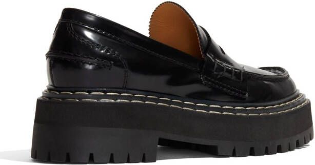 Proenza Schouler Leren loafers Zwart