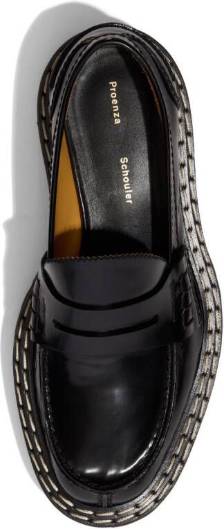 Proenza Schouler Leren loafers Zwart