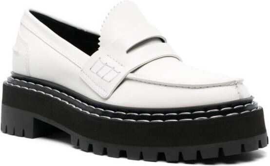 Proenza Schouler Loafers met plateauzool Wit