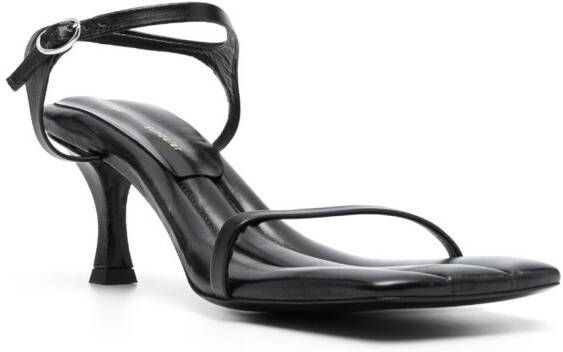 Proenza Schouler Leren sandalen Zwart