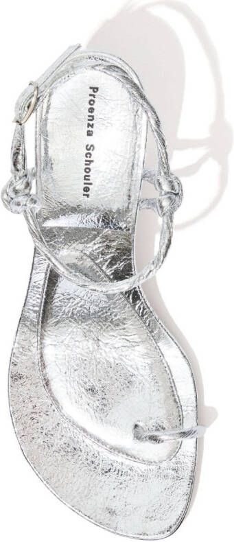 Proenza Schouler Sandalen met teenring Zilver