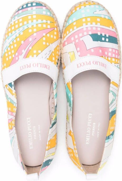 PUCCI Junior Espadrilles met print Wit