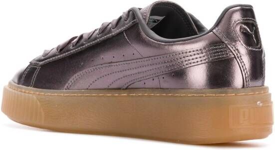 PUMA Basket metallic sneakers Zilver