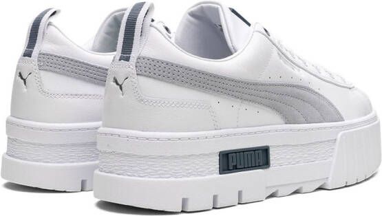 PUMA Mayze leren sneakers Wit