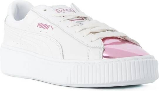 PUMA metallic toe lace-up sneakers Wit