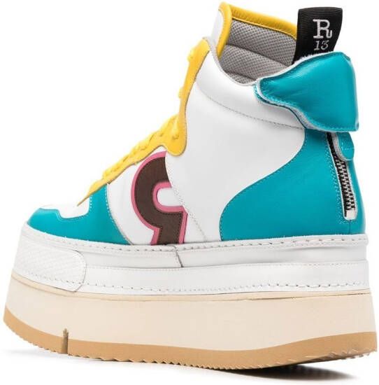 R13 The Riot high-top sneakers Wit
