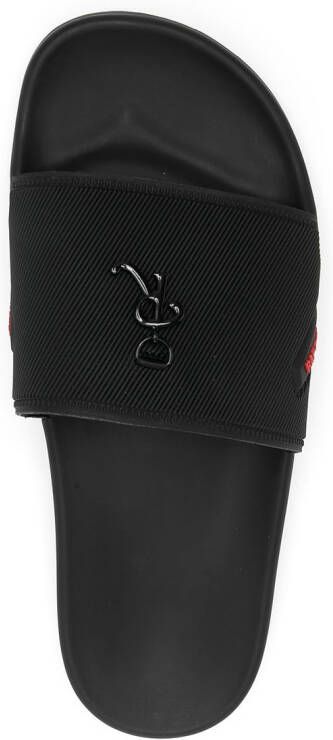 Raf Simons Astra slippers met logoplakkaat Zwart