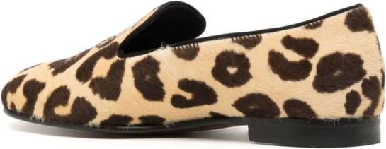 Ralph Lauren Collection Alonzo loafers met luipaardprint Veelkleurig