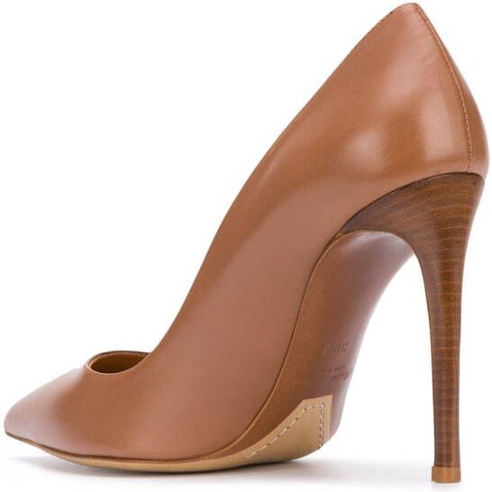 Ralph Lauren Collection Celia pumps met hoge hak Bruin