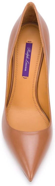 Ralph Lauren Collection Celia pumps met hoge hak Bruin